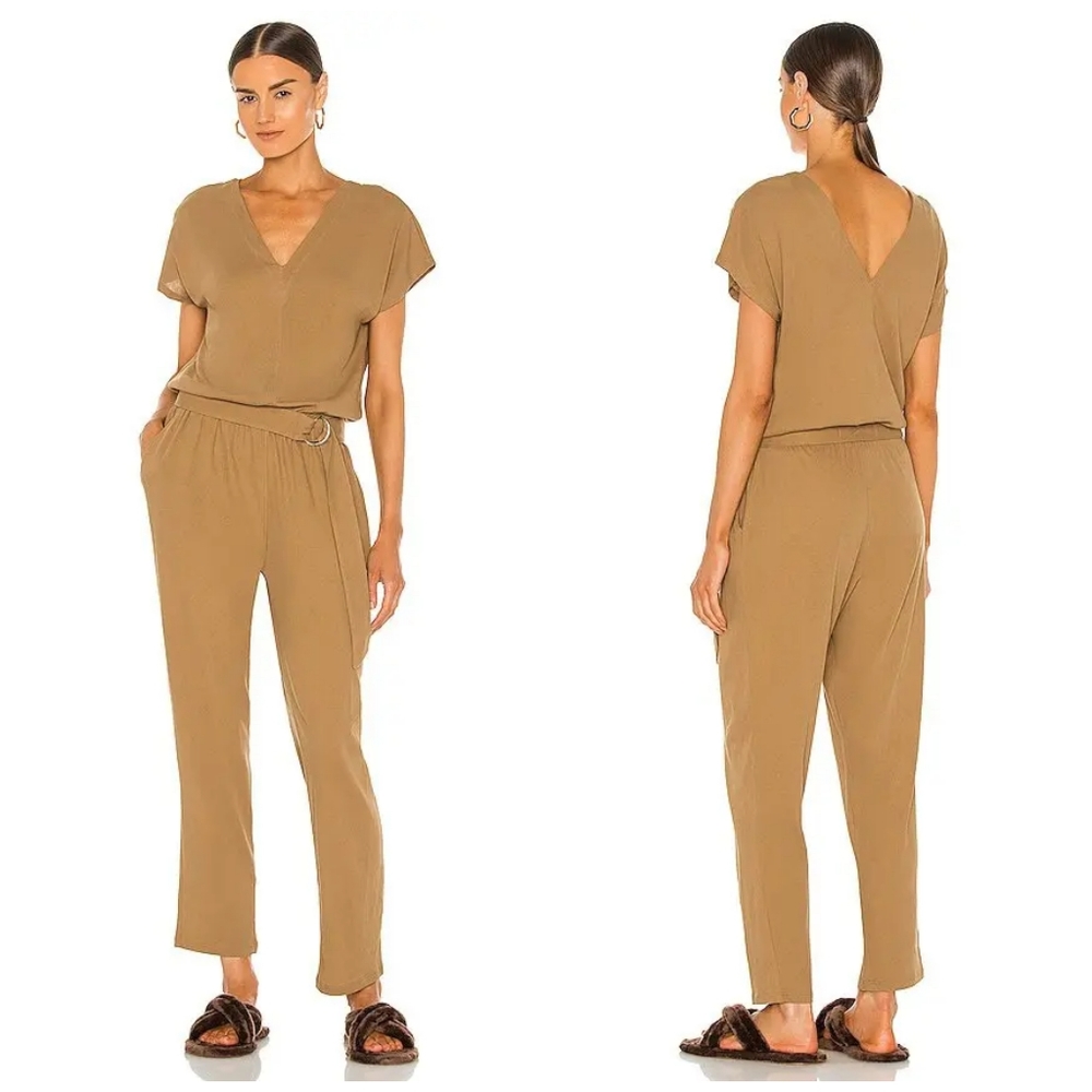 NWT ATM Easy Belted V-Neck Sahara Jumpsuit